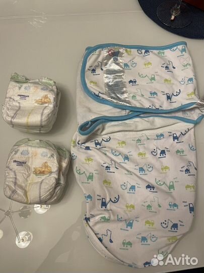 Кокон для новорожденных swaddle me