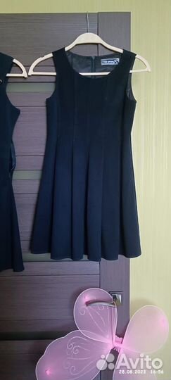 Сарафан школьный синий 140 рост