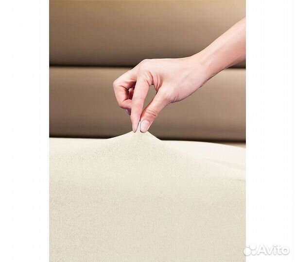 Простынь GoodNight Трикотаж 180х200х20 Бежевый на