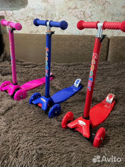 Самокат детский трехколесный новый до 60 кг