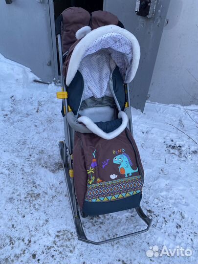 Детские санки коляска ника