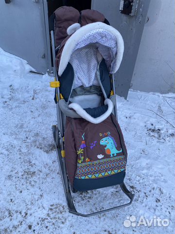 Детские санки коляска ника