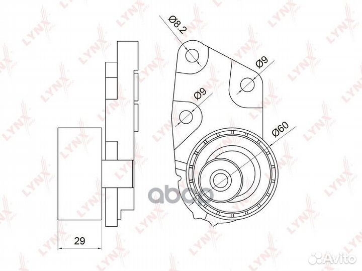 Ролик натяжной ремня грм chevrolet Aveo 1.4 06