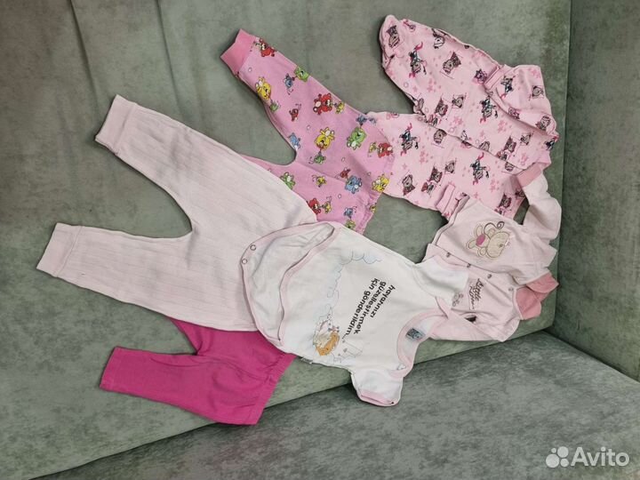 Вещи для девочки от 0 до 6 мес. пакетом