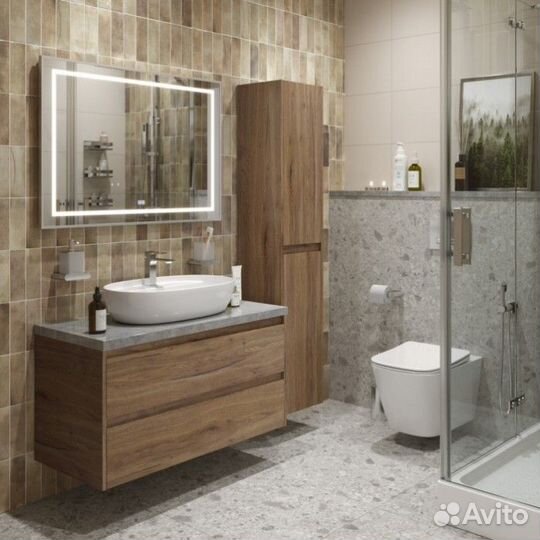 Мебель для ванной BelBagno kraft100RT-kepmgl-1346-SET Rovere Tabacco