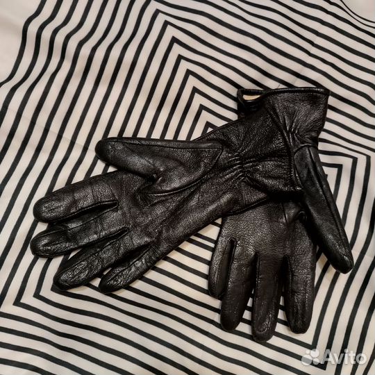 Перчатки женские кожаные