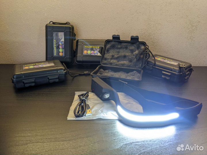 Налобный фонарь led cob 350lm новый