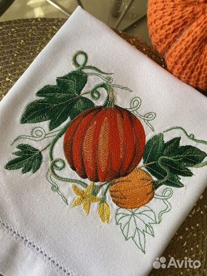 Салфетка с тыквами