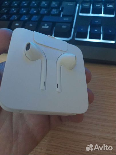 Apple earpods lightning+переходник jack 3.5 (Ориг)