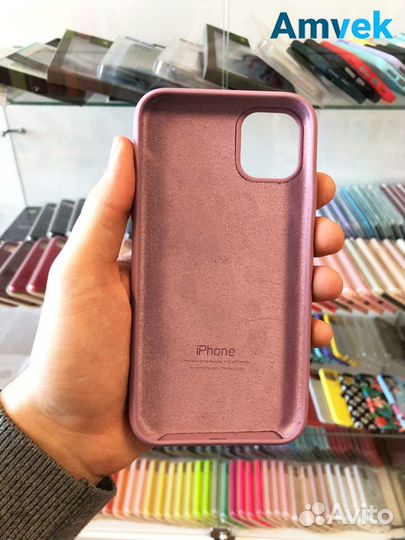 Чехол на iPhone 11 (Закрытый низ) Черничный