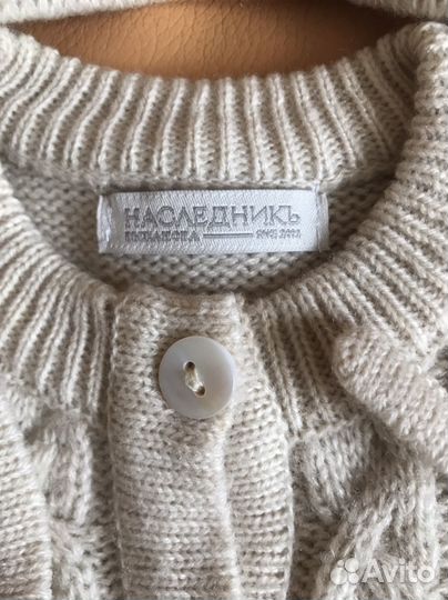 Детский вязаный костюм бренда Наследникъ р. 56/62