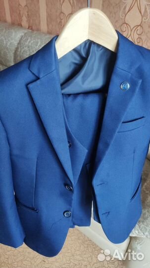 Школьный костюм для мальчика 122 синий