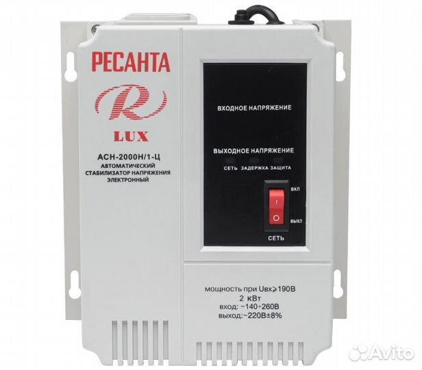 Стабилизатор Ресанта асн-2000 Н/1-Ц Lux