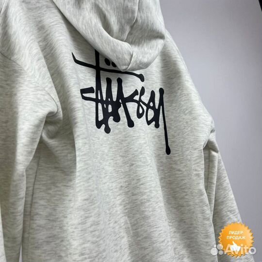 Худи Stussy серое