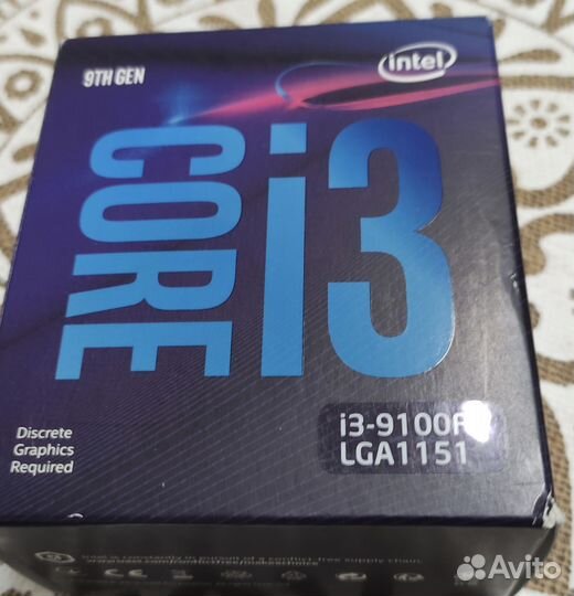 Процессор intel core i3 9100f box