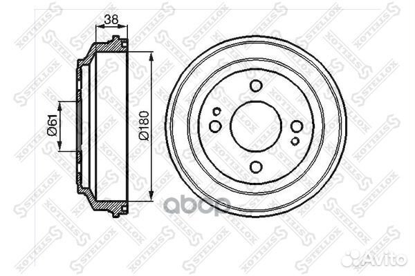 6025-9908-sx барабан тормозной зад Stellox BT0120