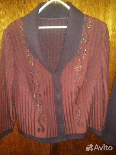 Винтажные шерстяные костюм и кофта