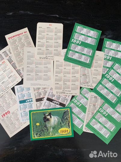 Календарики СССР