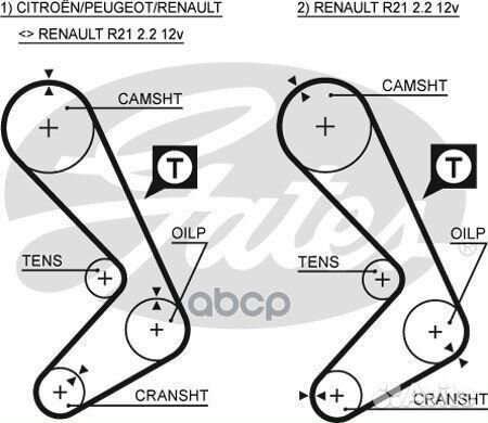 7883-11330) Комплект ремня грм;renault 25/Espa