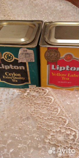 Винтаж, Жестяные банки СССР(халва Тахинная) Чай
