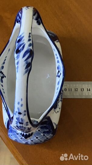 Конфетница - корзинка Гжель