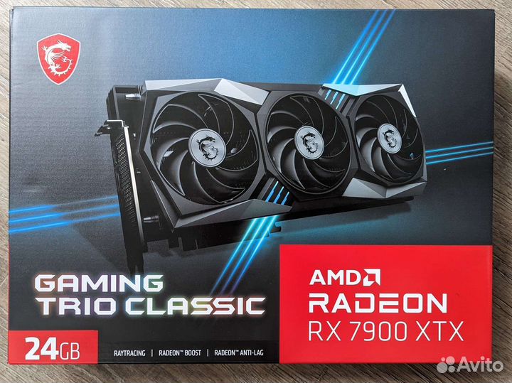 Видеокарта MSI RX 7900 XTX Gaming Trio