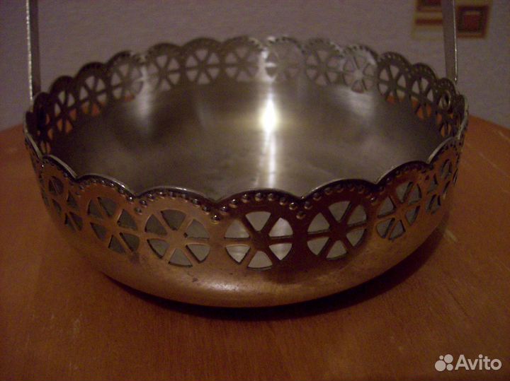 Конфетница никелированная