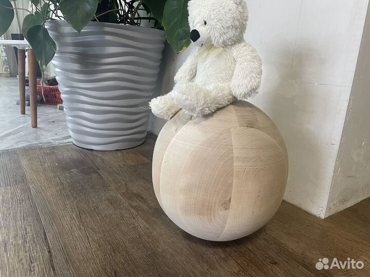 Шар деревянный 28 см Береза