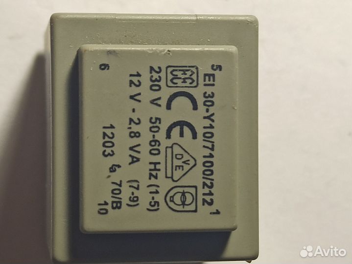 Трансформатор 230 v на12 v, монтаж на плате разные