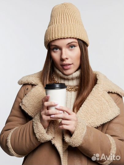 Шапка бини средней вязки Шапки Оптом