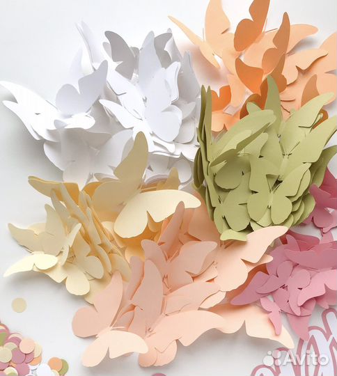 Бабочки набор, декор на стену, украшение