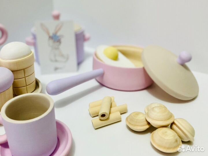 Детская деревянная посудка для кухни Дуктиг