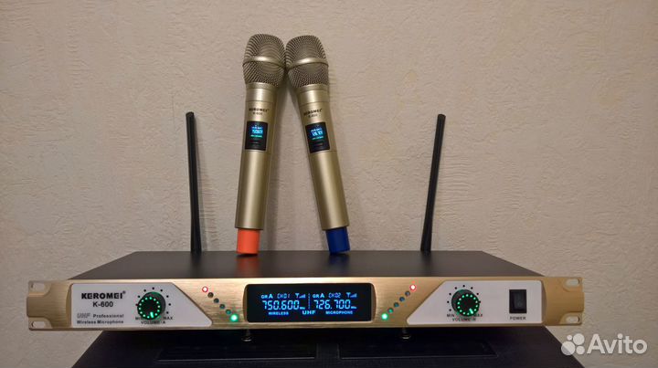 Радиосистема с двумя микрофонами Keromei K600 UHF