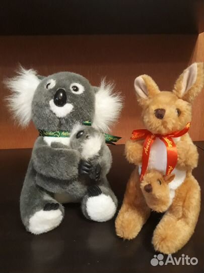 Мягкие игрушки Коала и Кенгуру