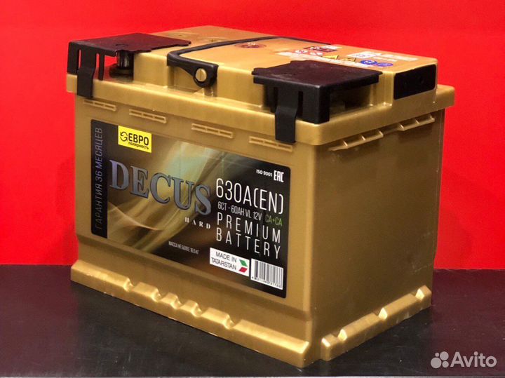 Аккумулятор Decus 60 Ah (обр.пол)