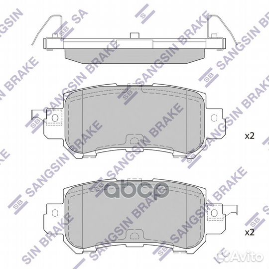 Колодки тормозные задние SP1672 SP1672 Sangsin