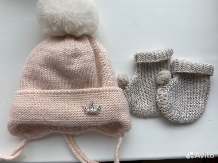 Зимняя шапочка для новорожденного