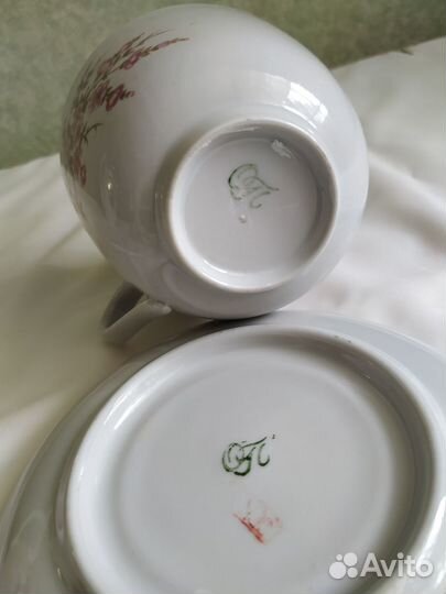 Чашки с блюдами, СССР, Дулевский завод