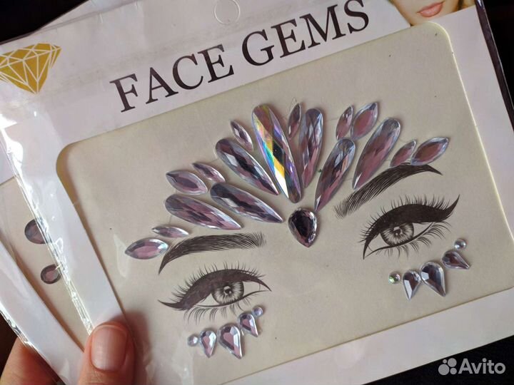 Наклейки для лица, украшение,макияж