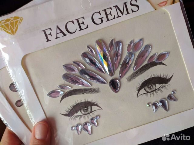 Наклейки для лица, украшение,макияж