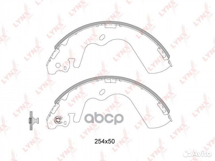 Колодки тормозные барабанные BS-3603 lynxauto