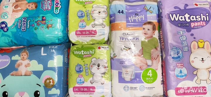 Подгузники и трусики 3,4,5,6