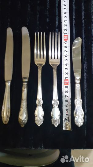 Наборы мельхиор. вилки,ножи.Египет. декор. тарелки