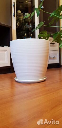 Горшок керамический напольный большой новый