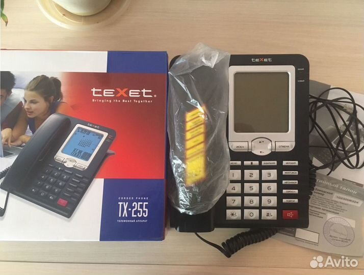 Телефон станционарный texet tx255