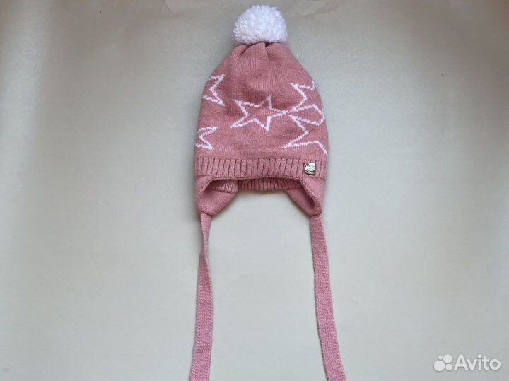 Шапка зимняя для девочки, р50 шерсть акрил