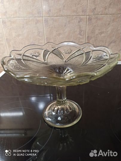 Ваза для фруктов на ножке СССР