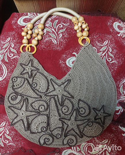 Пляжная сумочка ручной работы