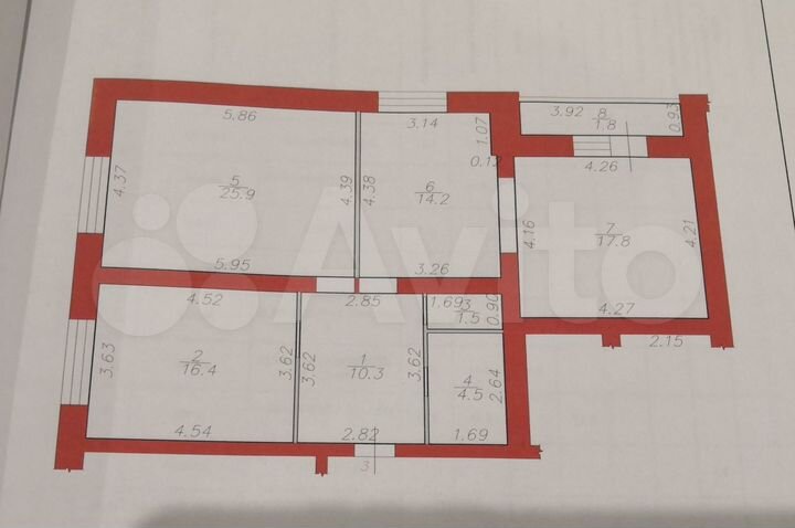 3-к. квартира, 92,6 м², 4/9 эт.