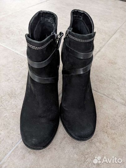 Ecco 36 размер замшевые ботильоны полусапоги